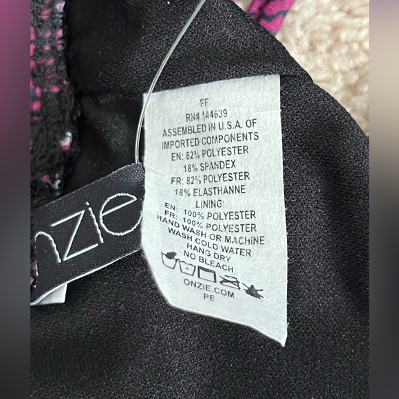 NWT Onzie Apparel Violet Snakeskin Print Strappy Bra & Legging Set ~ Rare! - Picture 4 of 9